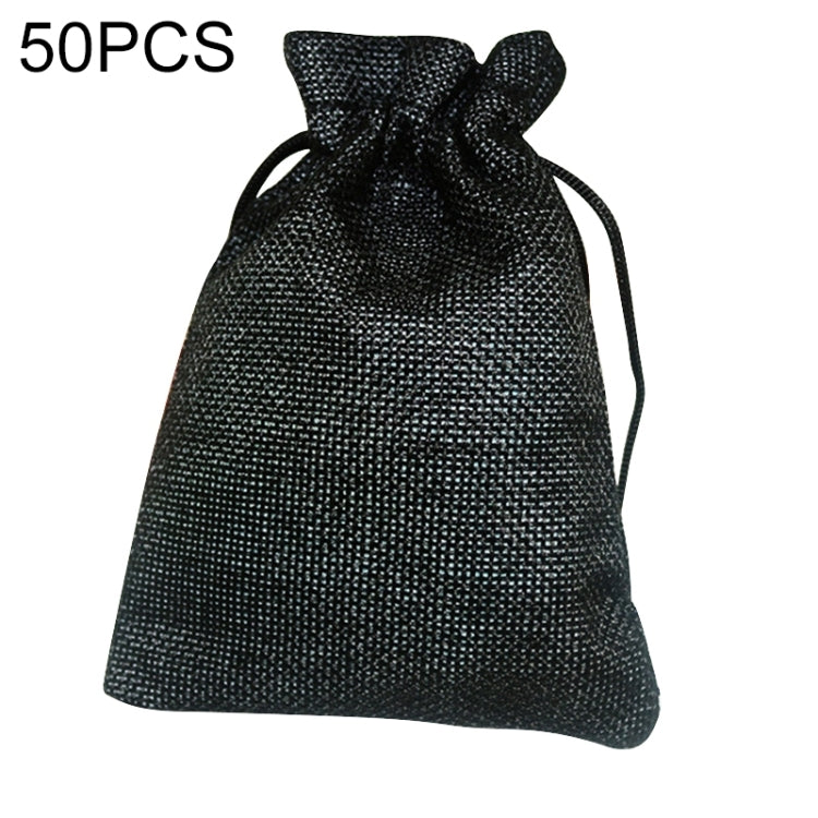 50 PCS Multi size Linen Jute Drawstring Gift Bags Sacks Wedding Birthday Party Favors Drawstring Gift Bags, 7x9cm, 9x12cm, 10x14cm