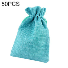 Load image into Gallery viewer, 50 PCS Multi size Linen Jute Drawstring Gift Bags Sacks Wedding Birthday Party Favors Drawstring Gift Bags, 7x9cm, 9x12cm, 10x14cm