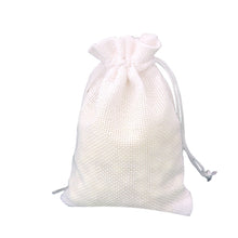 Load image into Gallery viewer, 50 PCS Multi size Linen Jute Drawstring Gift Bags Sacks Wedding Birthday Party Favors Drawstring Gift Bags, 13x18cm, 15x20cm, 17x23cm