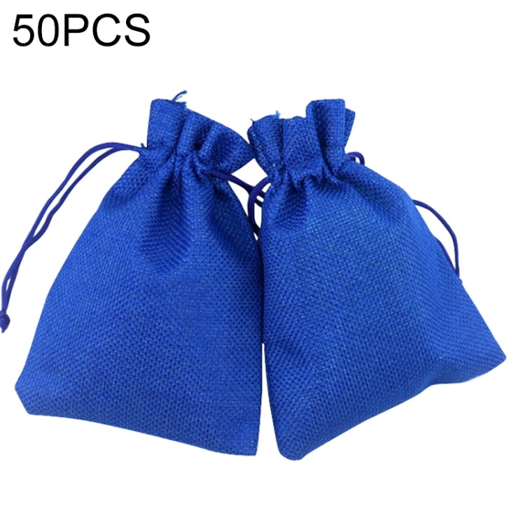50 PCS Multi size Linen Jute Drawstring Gift Bags Sacks Wedding Birthday Party Favors Drawstring Gift Bags, 13x18cm, 15x20cm, 17x23cm