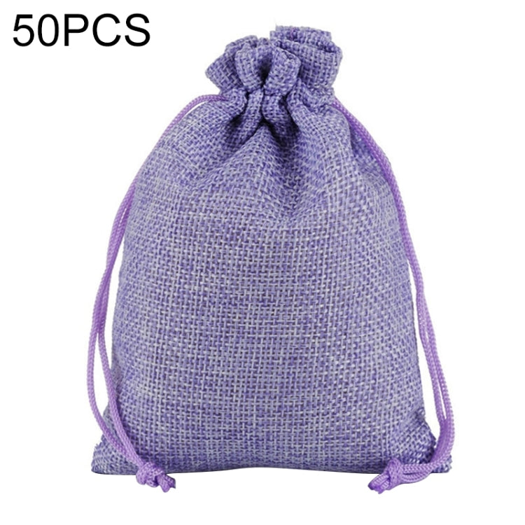 50 PCS Multi size Linen Jute Drawstring Gift Bags Sacks Wedding Birthday Party Favors Drawstring Gift Bags, 13x18cm, 15x20cm, 17x23cm