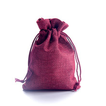 Load image into Gallery viewer, 50 PCS Multi size Linen Jute Drawstring Gift Bags Sacks Wedding Birthday Party Favors Drawstring Gift Bags, 13x18cm, 15x20cm, 17x23cm