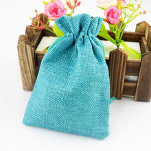Load image into Gallery viewer, 50 PCS Multi size Linen Jute Drawstring Gift Bags Sacks Wedding Birthday Party Favors Drawstring Gift Bags, 13x18cm, 15x20cm, 17x23cm