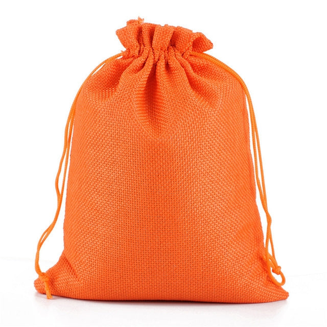 50 PCS Multi size Linen Jute Drawstring Gift Bags Sacks Wedding Birthday Party Favors Drawstring Gift Bags, 13x18cm, 15x20cm, 17x23cm