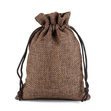 Load image into Gallery viewer, 50 PCS Multi size Linen Jute Drawstring Gift Bags Sacks Wedding Birthday Party Favors Drawstring Gift Bags, 20x30cm