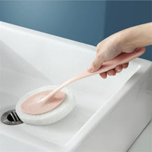 Load image into Gallery viewer, Bathroom Long Handle Cleaning Sponge Brush Floor Tile Decontamination Scouring Pad