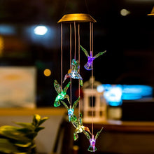 Load image into Gallery viewer, Creative Electronics Solar LED Hummingbird Wind Chime Light Seven Colors, Hummingbird