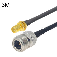 Load image into Gallery viewer, RP-SMA Female to N Female RG58 Coaxial Adapter Cable, RP-SMA Female to N Female 0.5m, RP-SMA Female to N Female 1m, RP-SMA Female to N Female 1.5m, RP-SMA Female to N Female 3m, RP-SMA Female to N Female 5m, RP-SMA Female to N Female 10m