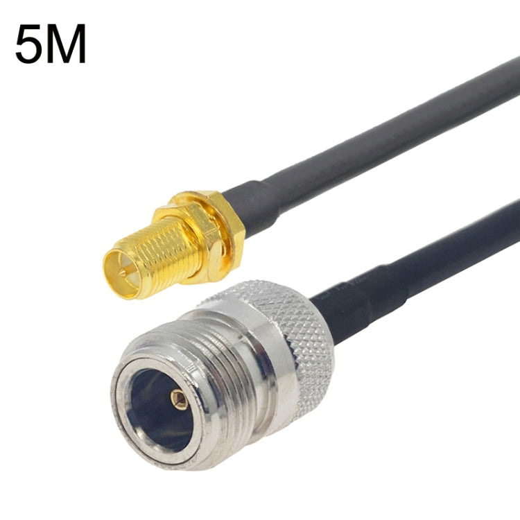 RP-SMA Female to N Female RG58 Coaxial Adapter Cable, RP-SMA Female to N Female 0.5m, RP-SMA Female to N Female 1m, RP-SMA Female to N Female 1.5m, RP-SMA Female to N Female 3m, RP-SMA Female to N Female 5m, RP-SMA Female to N Female 10m