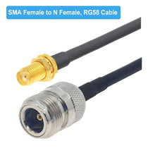 Load image into Gallery viewer, SMA Female to N Female RG58 Coaxial Adapter Cable, SMA Female to N Female 0.5m, SMA Female to N Female 1m, SMA Female to N Female 1.5m, SMA Female to N Female 3m, SMA Female to N Female 5m, SMA Female to N Female 10m