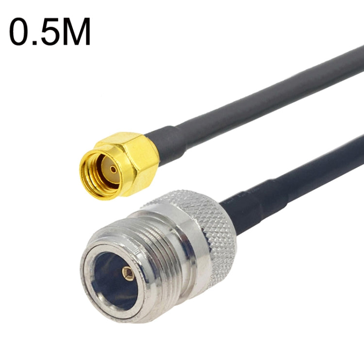 RP-SMA Male to N Female RG58 Coaxial Adapter Cable, RP-SMA Male to N Female 0.5m, RP-SMA Male to N Female 1m, RP-SMA Male to N Female 1.5m, RP-SMA Male to N Female 3m, RP-SMA Male to N Female 5m, RP-SMA Male to N Female 10m