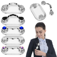 Load image into Gallery viewer, Magnetic Glasses Holder Magnetic Brooch Number Plate Headset Glasses Clip, Black, Silver, White Diamond, Colored Diamond