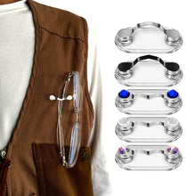 Load image into Gallery viewer, Magnetic Glasses Holder Magnetic Brooch Number Plate Headset Glasses Clip, Black, Silver, White Diamond, Colored Diamond