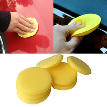 Load image into Gallery viewer, 5 PCS Car Vehicle Wax Polish Foam Sponge Hand Soft Wax Yellow Sponge Pad for Car Detailing Care Wash, 5 PCS