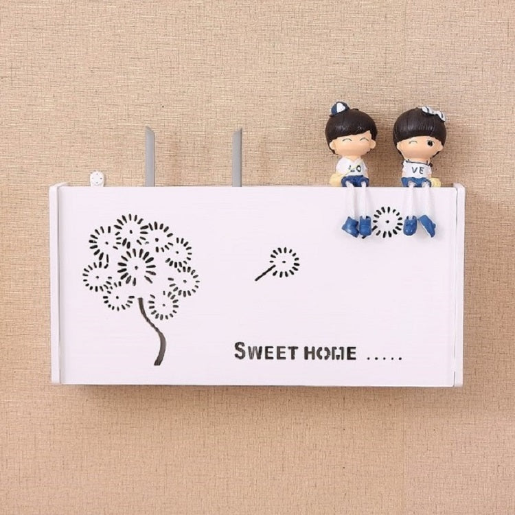 Socket Router Storage Box Set-top Box Decoration TV Cabinet Living Room Junction Box, 52x25x9.5cm, 40.5x20.5x9.5cm
