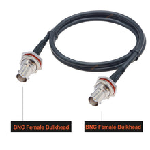 Load image into Gallery viewer, BNC Female To BNC Female RG58 Coaxial Adapter Cable, BNC Female To BNC Female With Waterproof Circle 0.5m, BNC Female To BNC Female With Waterproof Circle 1m, BNC Female To BNC Female With Waterproof Circle 1.5m                                         ...