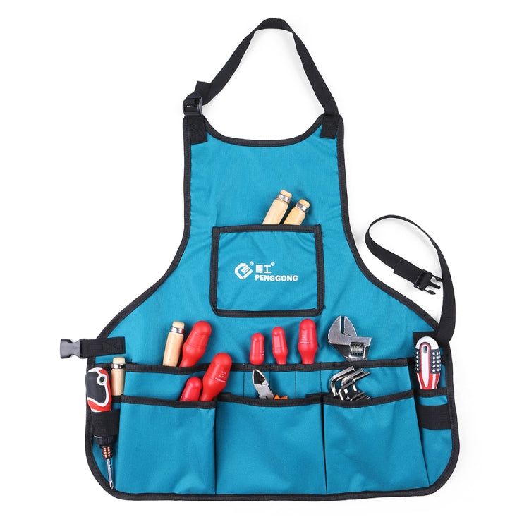 PENGGONG Waterproof Canvas Gardening Apron Tools Bag Electrician Tool Organizer For Toolkit, Black, Grey, ArmyGreen, Blue