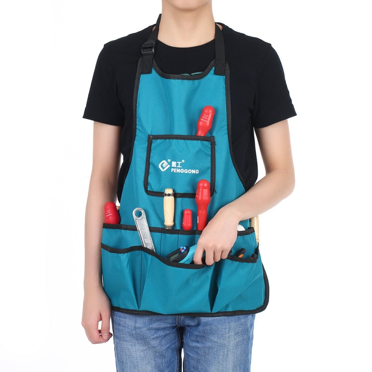 PENGGONG Waterproof Canvas Gardening Apron Tools Bag Electrician Tool Organizer For Toolkit, Black, Grey, ArmyGreen, Blue