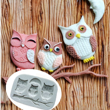 Load image into Gallery viewer, Owl Fondant Mold Cake Decoration Diy Dry Pais Chocolate Silicone Mold, Owl  Shape