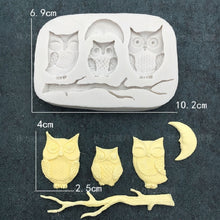 Load image into Gallery viewer, Owl Fondant Mold Cake Decoration Diy Dry Pais Chocolate Silicone Mold, Owl  Shape