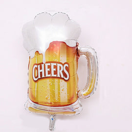 2 PCS Birthday Party Celebration Decoration Wine Bottle Wine Glass Foil Balloon, CHEERS Wine Glasses