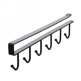 2 PCS Hooks Storage Rack Cup Towel Hanging Holder Bathroom Kitchen Cabinet Organizer