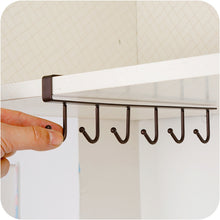 Load image into Gallery viewer, 2 PCS Hooks Storage Rack Cup Towel Hanging Holder Bathroom Kitchen Cabinet Organizer
