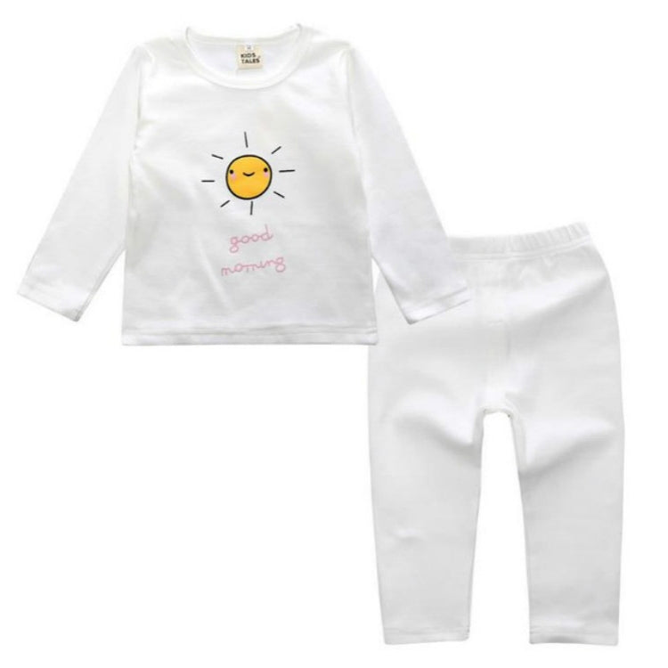 Children Cartoon Cotton Underwear Care Belly Pajamas Set, S, M, L, XL, XXL