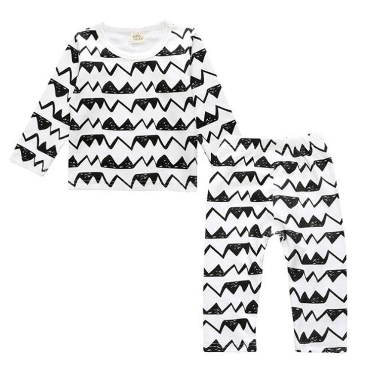 Children Cartoon Cotton Underwear Care Belly Pajamas Set, S, M, L, XL, XXL