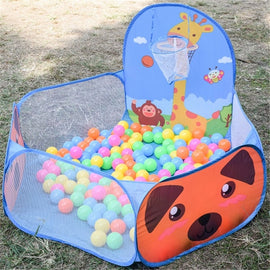 Kids Indoor Outdoor Safe Tent Children Foldable Playpens Game Cartoon Throwing Basketball Pool For Kids