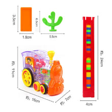 Load image into Gallery viewer, Puzzle Domino Car Electric Train With Sound And Light Music Automatic Licensing Electric Car Toy, Transparent, Yellow Bee, White Cow
