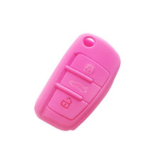 Load image into Gallery viewer, 2 PCS Car Key Cover Silicone Flip Key Remote Holder Case Cover for Audi Q3 A3 A1, Black, Green, Pink, Blue, Red