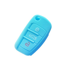 Load image into Gallery viewer, 2 PCS Car Key Cover Silicone Flip Key Remote Holder Case Cover for Audi Q3 A3 A1, Black, Green, Pink, Blue, Red
