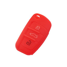 Load image into Gallery viewer, 2 PCS Car Key Cover Silicone Flip Key Remote Holder Case Cover for Audi Q3 A3 A1, Black, Green, Pink, Blue, Red