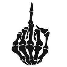 Load image into Gallery viewer, 10 PCS Anti-High Beam Car Sticker Middle Finger Despise Reflective Car Sticker Bones Motorcycle Sticker