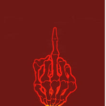 Load image into Gallery viewer, 10 PCS Anti-High Beam Car Sticker Middle Finger Despise Reflective Car Sticker Bones Motorcycle Sticker