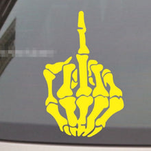 Load image into Gallery viewer, 10 PCS Anti-High Beam Car Sticker Middle Finger Despise Reflective Car Sticker Bones Motorcycle Sticker