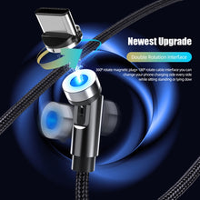 Load image into Gallery viewer, CC56 Dust Plug Rotating Magnetic Wire, Cbale Length: 2m, 2m Android Head, 2m Micro USB, 2m Type-C Head, 2m 8Pin Head, 2m Line+Three Heads, 2m + 8Pin + Type-C/USB-C + Micro USB, 2m Line