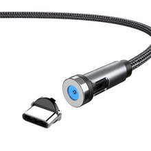 Load image into Gallery viewer, CC56 Dust Plug Rotating Magnetic Wire, Cbale Length: 2m, 2m Android Head, 2m Micro USB, 2m Type-C Head, 2m 8Pin Head, 2m Line+Three Heads, 2m + 8Pin + Type-C/USB-C + Micro USB, 2m Line
