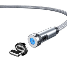 Load image into Gallery viewer, CC56 Dust Plug Rotating Magnetic Wire, Cbale Length: 2m, 2m Android Head, 2m Micro USB, 2m Type-C Head, 2m 8Pin Head, 2m Line+Three Heads, 2m + 8Pin + Type-C/USB-C + Micro USB, 2m Line