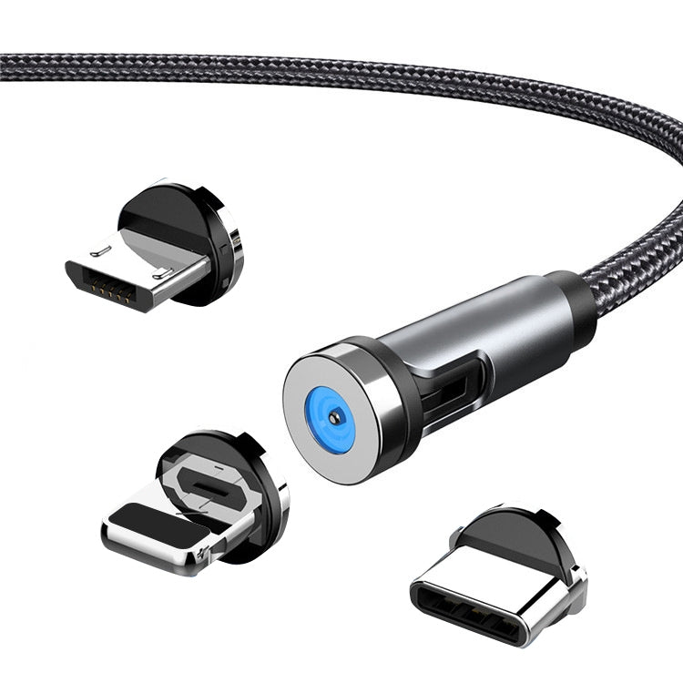 CC56 Dust Plug Rotating Magnetic Wire, Cbale Length: 2m, 2m Android Head, 2m Micro USB, 2m Type-C Head, 2m 8Pin Head, 2m Line+Three Heads, 2m + 8Pin + Type-C/USB-C + Micro USB, 2m Line