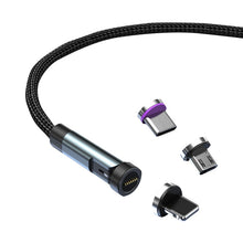 Load image into Gallery viewer, CC57 540 Degrees Rotary Magnetic Fast Charging Data Cable, 1m + 8 Pin + Type-C/USB-C + Micro USB + Red, 1m + Type-C/USB-C + Micro USB + Black, 2m + Type-C/USB-C + Micro USB + Red, 2m + Type-C/USB-C + Micro USB + Black