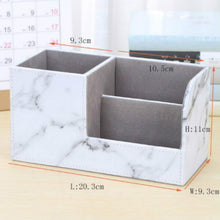 Load image into Gallery viewer, Marble Retro Creative Office Multi-function Pen Holder Storage Box, Marble 1822