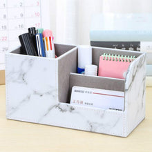 Load image into Gallery viewer, Marble Retro Creative Office Multi-function Pen Holder Storage Box, Marble 1822