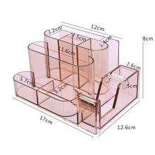 Load image into Gallery viewer, Transparent Acrylic Stationery Storage Box Creative Desk Organizer Plastic Compartment Pen Holder Office Accessories