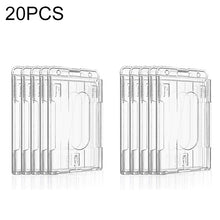 Load image into Gallery viewer, 20 PCS Hard Plastic ID Badge Card Holder Integrated Injection Molded Transparent Double-sided Card Holder, Vertical Type PS