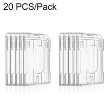 Load image into Gallery viewer, 20 PCS Hard Plastic ID Badge Card Holder Integrated Injection Molded Transparent Double-sided Card Holder, Vertical Type PS