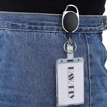 Load image into Gallery viewer, 20 PCS Hard Plastic ID Badge Card Holder Integrated Injection Molded Transparent Double-sided Card Holder, Vertical Type PS