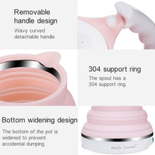 Load image into Gallery viewer, Portable Folding Silicone Intelligent Constant Temperature Travel Camping Electric Kettle, US Plug, EU Plug, UK Plug