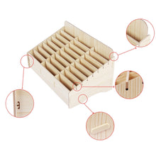 Load image into Gallery viewer, 2 PCS Wooden Conference Classroom Mobile Phone Organizer Desktop Storage Box, White Oak 24 Grid